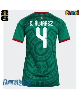 Mexic Edson Alvarez #4 Echipament de Fotbal Replică Mondial 2026 Femei Acasa